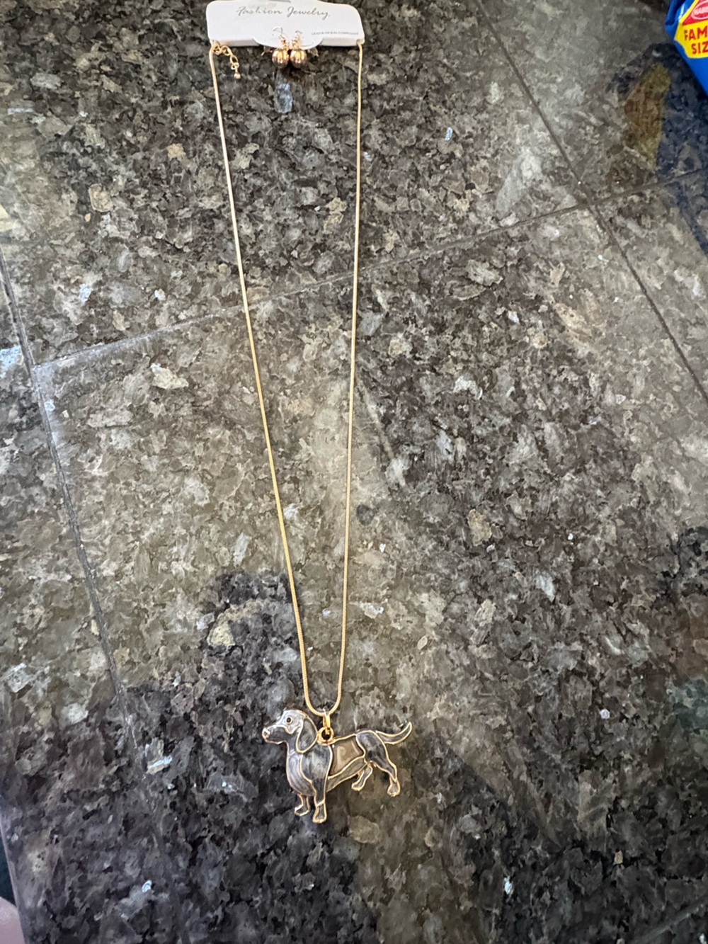Gold Dachshund Pendant Necklace - Women Jewelry